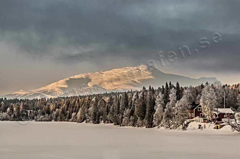 Åreskutan kvällssol Edsåsdalen, fjäll, Jämtland, Landskap, vinter, Åreskutan