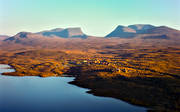 Abisko, fj�ll, flygbilder, flygfoton, h�st, h�stf�rger, landskap, Lappland, Lapporten