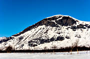 Ahkabakte, fjllbrant, fjllsida, landskap, lappland, Sitojaure, vinter