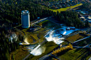 Arctura, drnarbilder, drnarfoto, flygbild, flygbilder, flygfoto, flygfoton, hst, Jmtland, Skidstadion, snkanoner, sntillverkning, stder, stersund