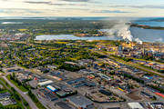 Backen, drnarbilder, drnarfoto, flygbild, flygbilder, flygfoto, flygfoton, industriomrde, Kappa, landskap, Norrbotten, pappersbruk, Pite, samhllen, Smurfit, sommar, Srfjrden