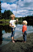 barn, Dammn, fiske, fiskelycka, flugfiske, sommar, sportfiske