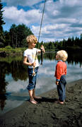 barn, Dammån, fiske, fiskelycka, flugfiske, sommar, sportfiske