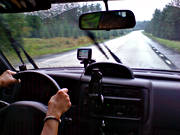 backspegel, bil, bilar, biltrafik, färddator, förarplats, GPS, kommunikationer, landfart, ratt, trafik, väg, vägar