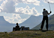 Bjrkliden, fjll, fjllen, friluftsliv, golf, golfbana, golfspelare, Lapporten