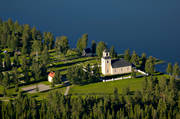 Bodsj, bodsjbyn, bosjn, byar, byggnader, drnarbilder, drnarfoto, flygbild, flygbilder, flygfoto, flygfoton, Jmtland, kyrka, kyrkor, sommar