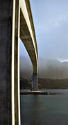 bro, broar, byggnationer, fjord, fjordlandskap, kommunikation, landfart, landskap, Lofoten, Norge
