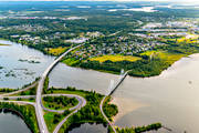 avfart, Bergsvikssundet, bro, broar, cykelbro, cykelbron, Degernget, drnarbilder, drnarfoto, E4, flygbild, flygbilder, flygfoto, flygfoton, hngbro, Killingholmen, landskap, Norrbotten, Pite, pfart, samhllen, sommar