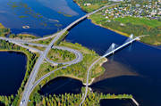 Bergsviken, Bergsvikensundet, bro, broar, drnarbilder, drnarfoto, flygbild, flygbilder, flygfoto, flygfoton, hngbro, Killingholmen, landskap, Norrbotten, Pite, samhllen, sommar, Storfors, stder, holmabron