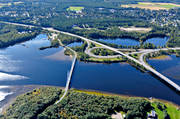Bergsviken, Bergsvikensundet, bro, broar, drnarbilder, drnarfoto, flygbild, flygbilder, flygfoto, flygfoton, hngbro, Killingholmen, landskap, Norrbotten, Pite, samhllen, sommar, Storfors, stder, holmabron