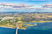 brofstet, Bunkeflostrand, drnarbilder, drnarfoto, flygbild, flygbilder, flygfoto, flygfoton, Kalkbrottet, Lernacken, Malm, naturreservat, Skne, sommar, strandngar, stder, resundsbron
