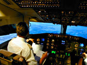 Boeing, cockpit, flyg, flygkapten, frarkabin, kapten, kommunikationer, luftfart, trafikflyg