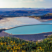 anlggningar, blygruvan, damm, drnarbilder, drnarfoto, flygbild, flygbilder, flygfoto, flygfoton, gruva, gruvanlggning, gruvdamm, hst, Laisvall, landskap, lappland