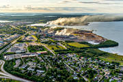 Degernget, drnarbilder, drnarfoto, flygbild, flygbilder, flygfoto, flygfoton, Kappa, landskap, Norrbotten, pappersbruk, pappersbruket, Pite, samhllen, Smurfit, sommar