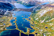 drnarbilder, drnarfoto, Drrsjarna, fjllen, flygbild, flygbilder, flygfoto, flygfoton, istidsformationer, Jmtland, landskap, sluksar, sommar