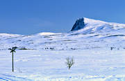 Durrenpiken, Klimpfjll, landskap, lappland, ledmarkering, vinter