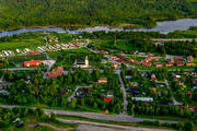 camping, campingplats, drnarbilder, drnarfoto, Duved, flygbild, flygbilder, flygfoto, flygfoton, Jmtland, kyrka, kyrkor, samhllen, sommar