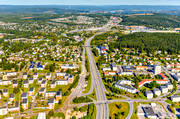 drnarbilder, drnarfoto, E4, europavg, flygbild, flygbilder, flygfoto, flygfoton, landskap, Medelpad, Sknsberg, sommar, stder, Sundsvall, vg