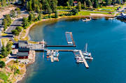 anlggningar, drnarbilder, drnarfoto, fiskelge, flygbild, flygbilder, flygfoto, flygfoton, hamn, landskap, Norrfllsviken, smbtshamn, sommar, ngermanland