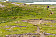 fjlled, fjllvandrare, fjllvandring, nationalpark, Padjelanta, sommar, stig, vandringsled, ventyr