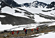 fjll, fjllen, fjlltopp, fjllvandrare, fjllvandring, hgfjll, Kebnekaise, Kebnekaisetoppen, landskap, lappland, natur, sommar, sommarfjll, storglaciren, Tarfala