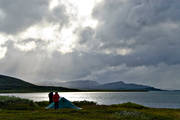 fjllvandrare, fjllvandring, himmel, moln, nationalpark, Padjelanta, sommar, tlt, Virihaure, ventyr