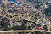 Bjrnnge, centrum, drnarbilder, drnarfoto, E4, flygbild, flygbilder, flygfoto, flygfoton, Hlsingland, Norrmyran, samhllen, stder, Sderhamn, vr