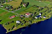 byggnader, drnarbilder, drnarfoto, flygbild, flygbilder, flygfoto, flygfoton, Hammerdal, Hammerdalssjn, Jmtland, kyrka, kyrkor, kyrkudden, samhllen, sommar