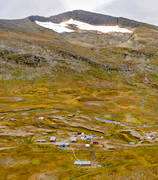 anlggning, drnarbild, drnarbilder, drnarfoto, fjllstation, fjlltopp, fjllvandring, flygbild, flygbilder, flygfoto, flygfoton, glacir, Helags, Helagsglaciren, Hrjedalen, hst, landskap, STF, turistfreningen