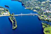 bro, drnarbilder, drnarfoto, flygbild, flygbilder, flygfoto, flygfoton, Jmtland, samhllen, sommar, Strms Vattudal, Strmsund, Strmsundsbron, Vattudalen