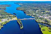 bro, drnarbilder, drnarfoto, flygbild, flygbilder, flygfoto, flygfoton, Jmtland, samhllen, sommar, Strms Vattudal, Strmsund, Strmsundsbron, Vattudalen