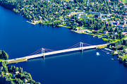 bro, drnarbilder, drnarfoto, flygbild, flygbilder, flygfoto, flygfoton, Jmtland, samhllen, sommar, Strms Vattudal, Strmsund, Strmsundsbron, Vattudalen