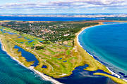 drnarbilder, drnarfoto, Falsterbo, Falsterbobukten, Falsterbohus, flygbild, flygbilder, flygfoto, flygfoton, fyr, golfbana, landskap, samhllen, Skne, sommar, Vng