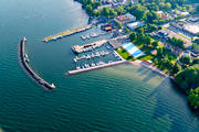 drnarbild, drnarbilder, drnarfoto, flygbild, flygbilder, flygfoto, flygfoton, hamnen, Hjo, samhllen, smbtshamn, sommar, Vstergtland
