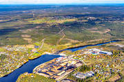 drnarbilder, drnarfoto, flygbild, flygbilder, flygfoto, flygfoton, Hissmofors, hst, Indalslven, Jmtland, Krokom, samhllen
