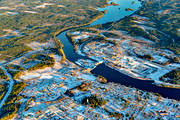 drnarbilder, drnarfoto, flygbild, flygbilder, flygfoto, flygfoton, Hissmofors, hst, Indalslven, Jmtland, Krokom, samhllen