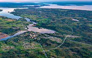drnarbilder, drnarfoto, flygbild, flygbilder, flygfoto, flygfoton, Indalslven, Jmtland, Krokom, samhllen, sommar