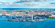 drnarbilder, drnarfoto, flygbild, flygbilder, flygfoto, flygfoton, Malm, Malmhus, skyskrapa, Skne, sommar, stder, Turning Torso, Vstra hamnomrdet