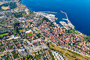 Almedalen, drnarbilder, drnarfoto, flygbild, flygbilder, flygfoto, flygfoton, Gotland, hamn, ringmuren, sommar, stad, stder, Visby