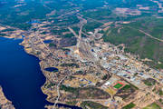 banvall, drnarbilder, drnarfoto, flygbild, flygbilder, flygfoto, flygfoton, jrnvg, jrnvgsknut, Medelpad, Mittbanan, Norra Stambanan, samhllen, vr, nge