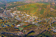 banvall, drnarbilder, drnarfoto, flygbild, flygbilder, flygfoto, flygfoton, hst, jrnvg, jrnvgsknut, Medelpad, Mittbanan, Norra Stambanan, samhllen, nge