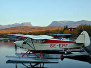 Abisko, flyg, flygmaskin, kommunikationer, kvll, Lapporten, luftfart, sjflyg, sjflygplan, Super Cub