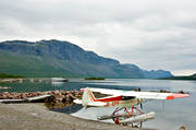 flygmaskin, flygplan, landskap, Langas, lappland, saltoluokta, SE-EPF, sjflygplan, sommar, Super Cub