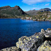 Borkafjllet, Dikans, fjll, fjllsj, flygmaskin, Girisjn, landskap, lappland, sjflygplan, sommar