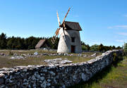 byggnader, forntid, Fårö, Gotland, landskap, natur, sommar, stenmur, Väderkvarn, årstider