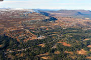 anlggningar, drnarbilder, drnarfoto, flygbild, flygbilder, flygfoto, flygfoton, Grftvallen, hst, Jmtland, skidanlggning, skidbackar, skidort, stugby