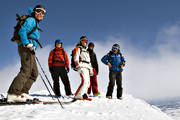fjlltopp, fritid, grupp, helikopter, skidor, skidkare, skidkning, sport, topp, utfrskning, vinter