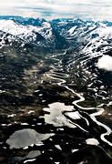 drnarbild, drnarbilder, drnarfoto, fjlldal, flygbild, flygbilder, flygfoto, flygfoton, Guohpervagge, landskap, lappland, Lvdajavrasj, Lvdajhj, meanderkurvor, meanderslingor, sarek, sommar