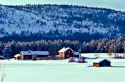 fjällgård, glesbygd, gård, Jämtland, vinter, årstid, årstider
