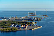 anlggningar, drnarbilder, drnarfoto, flygbild, flygbilder, flygfoto, flygfoton, hamn, Hillskr, Holmsund, landskap, samhllen, sommar, Vsterbotten